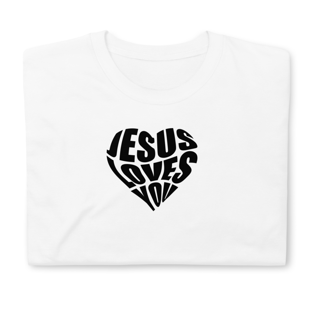 Heart-Shaped “Jesus Loves You” Shirt
