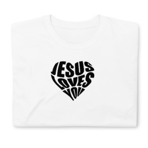 Heart-Shaped "Jesus Loves You" Shirt